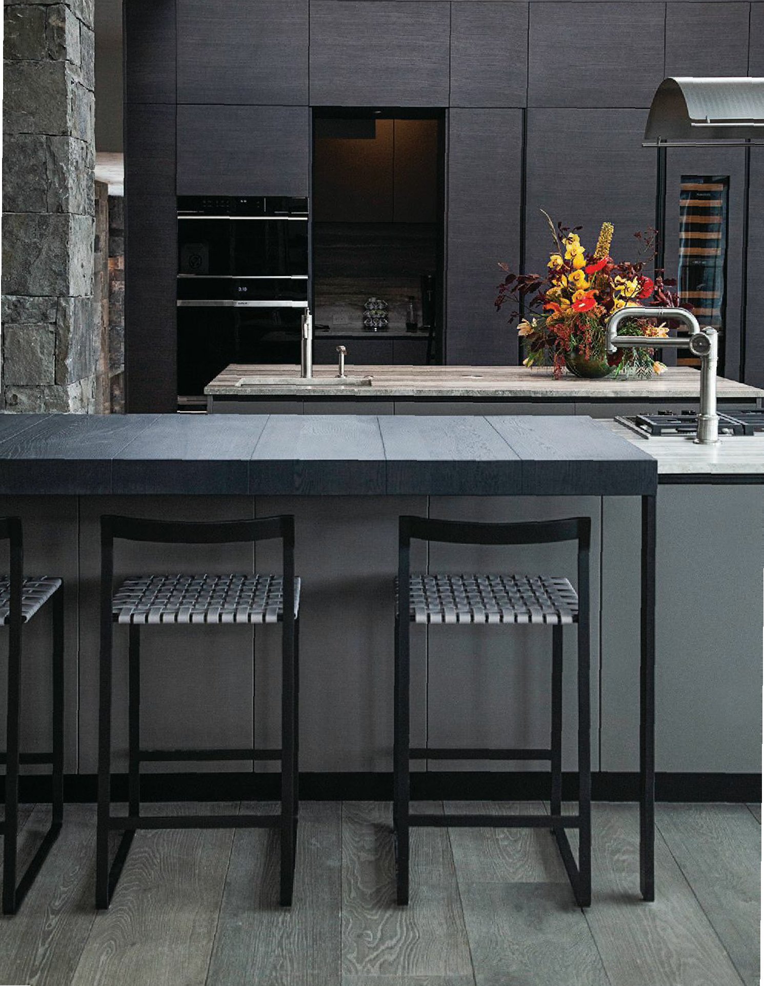 A detail of the sleek Poliform kitchen Photographed by Michael Brands and Brooke Casillas