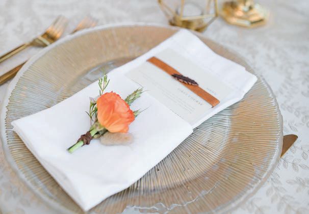 The gorgeous place settings were complemented by florals from Aspen Branch Design