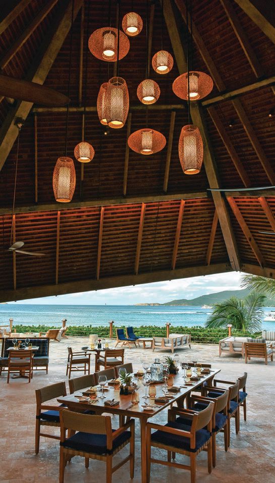 The resort’s idyllic setting between the wilderness of Virgin Gorda and the sea COURTESY OF ROSEWOOD LITTLE DIX BAY