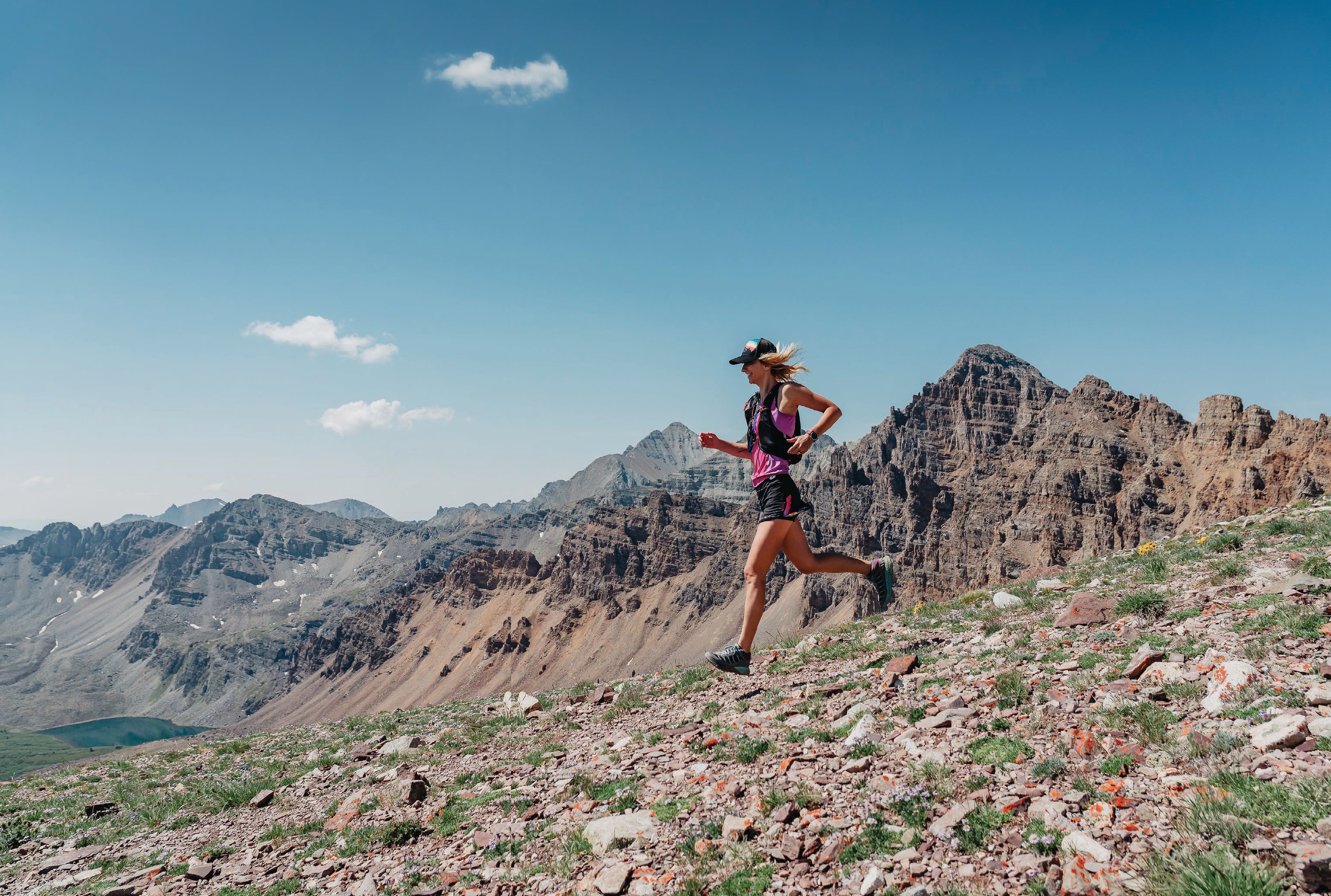 Runner Erica Leafe on the Electric Pass trail COURTESY OF SNOWMASS TOURISM PHOTOGRAPHED BY TAMARA SUSA